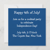 アメリカ独立記念日 7月4日 オリジナル招待状 招待状 (裏面)
