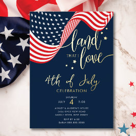 アメリカ独立記念日 7月4日 パーティー 箔招待状