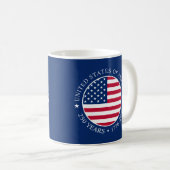 アメリカ独立記念日 7月4日 自由の250年 コーヒーマグカップ (正面右)