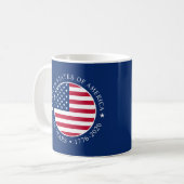 アメリカ独立記念日 7月4日 自由の250年 コーヒーマグカップ (正面左)