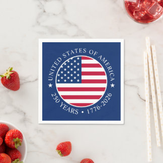 アメリカ独立記念日 7月4日 自由の250年 スタンダードカクテルナプキン