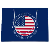 アメリカ独立記念日 7月4日 自由の250年 ラージペーパーバッグ (正面)