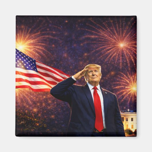アメリカ独立記念日 7月4日 250周年 トランプ 優れた  マグネット (正面)