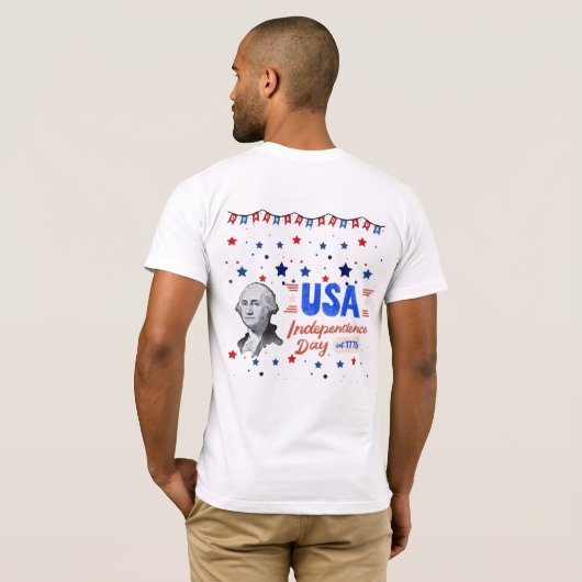 アメリカ独立記念日 Tシャツ (裏面フル)