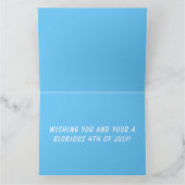 アメリカ独立記念日 USA マップ フラグ 赤 白 青 カード (内部)