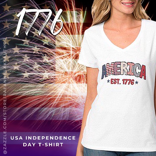 アメリカ独立記念日Tシャツ 1776 Tシャツ