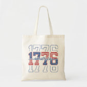 アメリカ独立記念1776星条旗デザイン トートバッグ (正面)