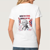 アメリカ独立革命のモットーホワイト Tシャツ (裏面)