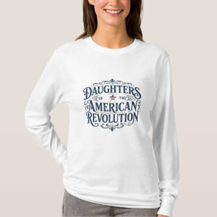 アメリカ独立革命の娘たちの星条旗 米国系譜 Tシャツ