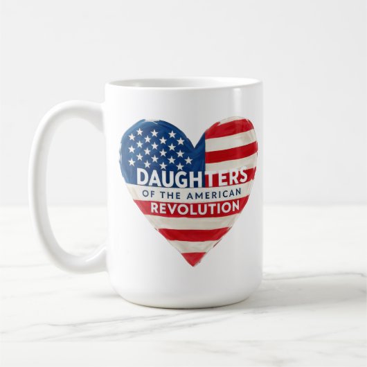 アメリカ独立革命の娘たち DAR アメリカ史 コーヒーマグカップ (左)