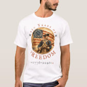 アメリカ独立革命250周年記念リボリューショナリーソルジャー自由 Tシャツ (正面)