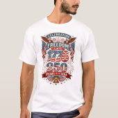 アメリカ独立1776から250周年 ヴィンテージ アメリカンフリーダム Tシャツ (正面)