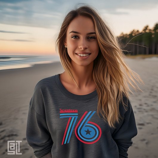 アメリカ独立1776レトロ愛国主義デザイン Tシャツ