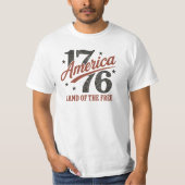 アメリカ独立1776年の自由シャツ Tシャツ (正面)