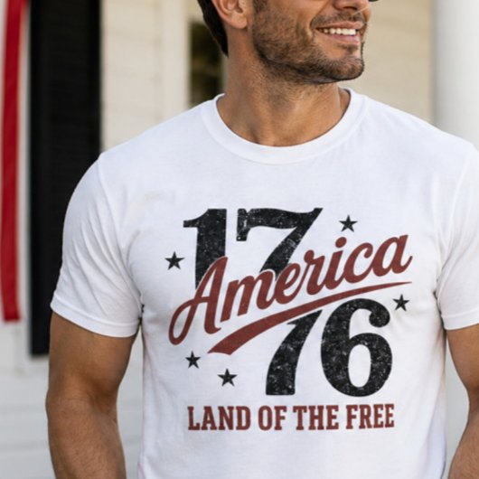 アメリカ独立1776年の自由シャツ Tシャツ