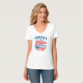 アメリカ独立250周年おめでとう 7月4日 Tシャツ (正面フル)