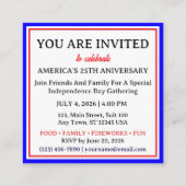 アメリカ独立250周年お祝いデザイン エンクロージャーカード (裏面)