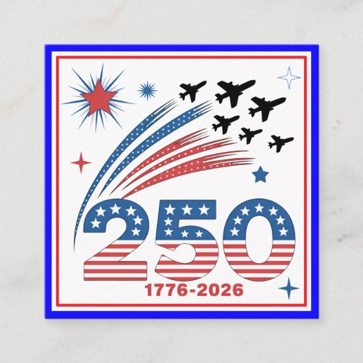 アメリカ独立250周年お祝いデザイン エンクロージャーカード (正面)