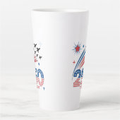 アメリカ独立250周年お祝いデザイン カフェラテマグ (正面)