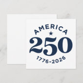 アメリカ独立250周年お祝い ミニマル 招待状 (正面/裏面)