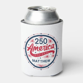 アメリカ独立250周年お祝い 赤 白 青 缶クーラー