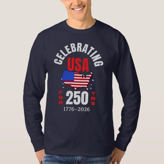 アメリカ独立250周年を祝おう Tシャツ (正面)
