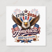 アメリカ独立250周年イーグル スクエア名刺 (裏面)