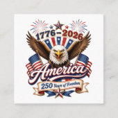 アメリカ独立250周年イーグル スクエア名刺 (正面)