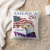 アメリカ独立250周年ハゲワシの旗 クッション (ブランケット)