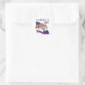 アメリカ独立250周年ハゲワシの旗 ラウンドシール (バッグ)