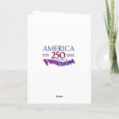 アメリカ独立250周年ハゲワシフリーダムフラグ カード (裏面)
