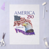 アメリカ独立250周年ハゲワシフリーダムフラグ 薄葉紙 (クラフト)