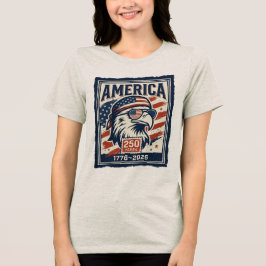 アメリカ独立250周年パトリオティックイーグル・インディペンデンスデー トライブレンドTシャツ