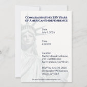 アメリカ独立250周年パトリオティック招待状 (裏面)