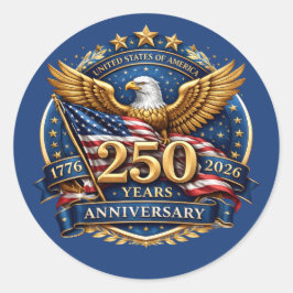 アメリカ独立250周年パトリオティック ラウンドシール