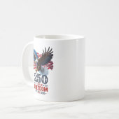 アメリカ独立250周年レトロUSA愛国主義7月4日 コーヒーマグカップ (正面左)