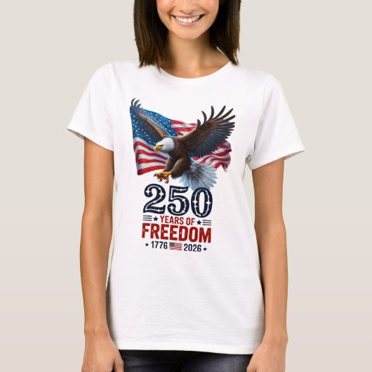 アメリカ独立250周年レトロUSA愛国主義7月4日 Tシャツ (正面)