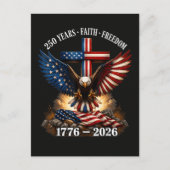 アメリカ独立250周年信仰と自由 ポストカード (正面)