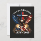 アメリカ独立250周年信仰と自由 招待状 (裏面)