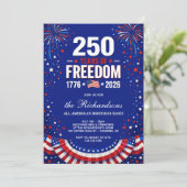 アメリカ独立250周年家族パーティー 招待状 (スタンド正面)
