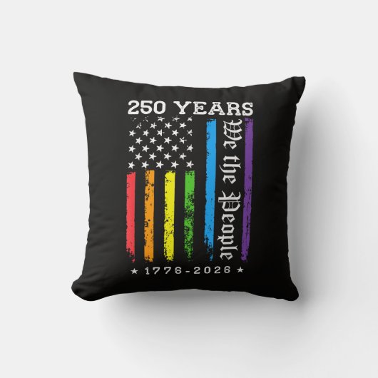 アメリカ独立250周年米国LGBTプロ クッション (正面)