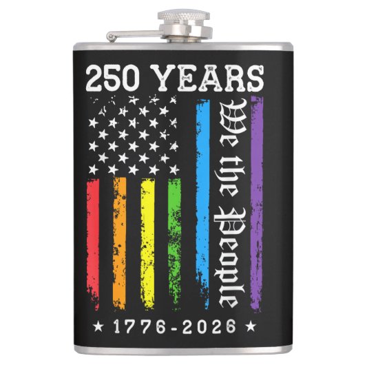 アメリカ独立250周年米国LGBTプロ フラスク (正面)