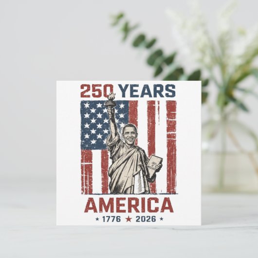 アメリカ独立250周年自由の女神オバマ愛国ストライプ (スタンド正面)