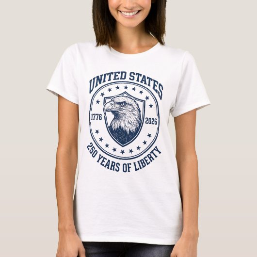 アメリカ独立250周年自由の鷲 Tシャツ (正面)
