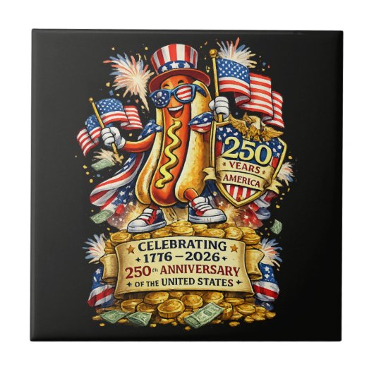 アメリカ独立250周年記念お祝い タイル (正面)