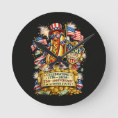 アメリカ独立250周年記念お祝い ラウンド壁時計 (正面)