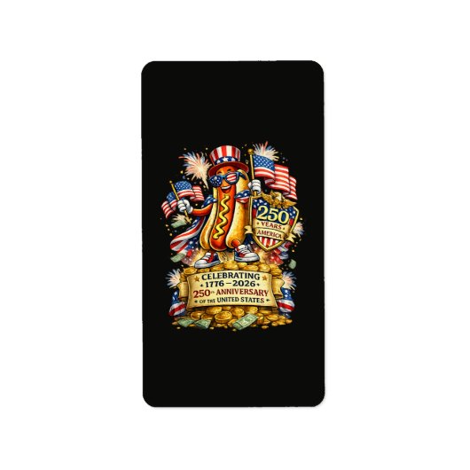 アメリカ独立250周年記念お祝い ラベル (正面)