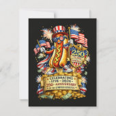 アメリカ独立250周年記念お祝い 招待状 (正面)