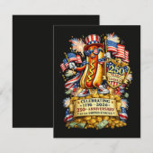 アメリカ独立250周年記念お祝い 案内状 (正面/裏面)