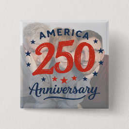 アメリカ独立250周年記念のカスタムフォトボタン 缶バッジ
